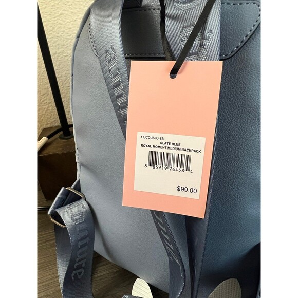 New Juicy Couture Slate Blue Royal Moment Medium Backpack - Picture 2 of 3